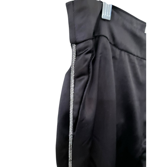 Jason Wu Black Wide Leg Rhinestone Atlas Pants Size 8 Pockets Women's High Rise - Picture 2 of 7